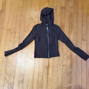 Brown Zip-Up Hoodie